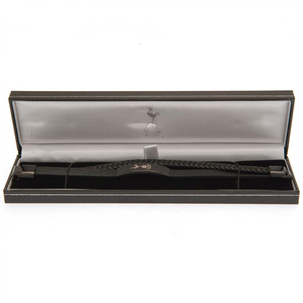 https://imageoffloads.taylorsmerchandise.com/wp-content/uploads/190986-Tottenham-Hotspur-FC-Black-IP-Leather-Bracelet-2.jpg