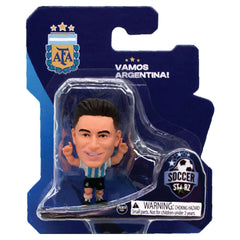 Argentina SoccerStarz Alvarez LKT Sport Julian Alvarez Soccerstarz collectable figureFeatures classic Argentina home kitStands 5cm tall on a green baseOfficial licensed productApprox 5cm x 2.5cm x 2.5cm Action Figures