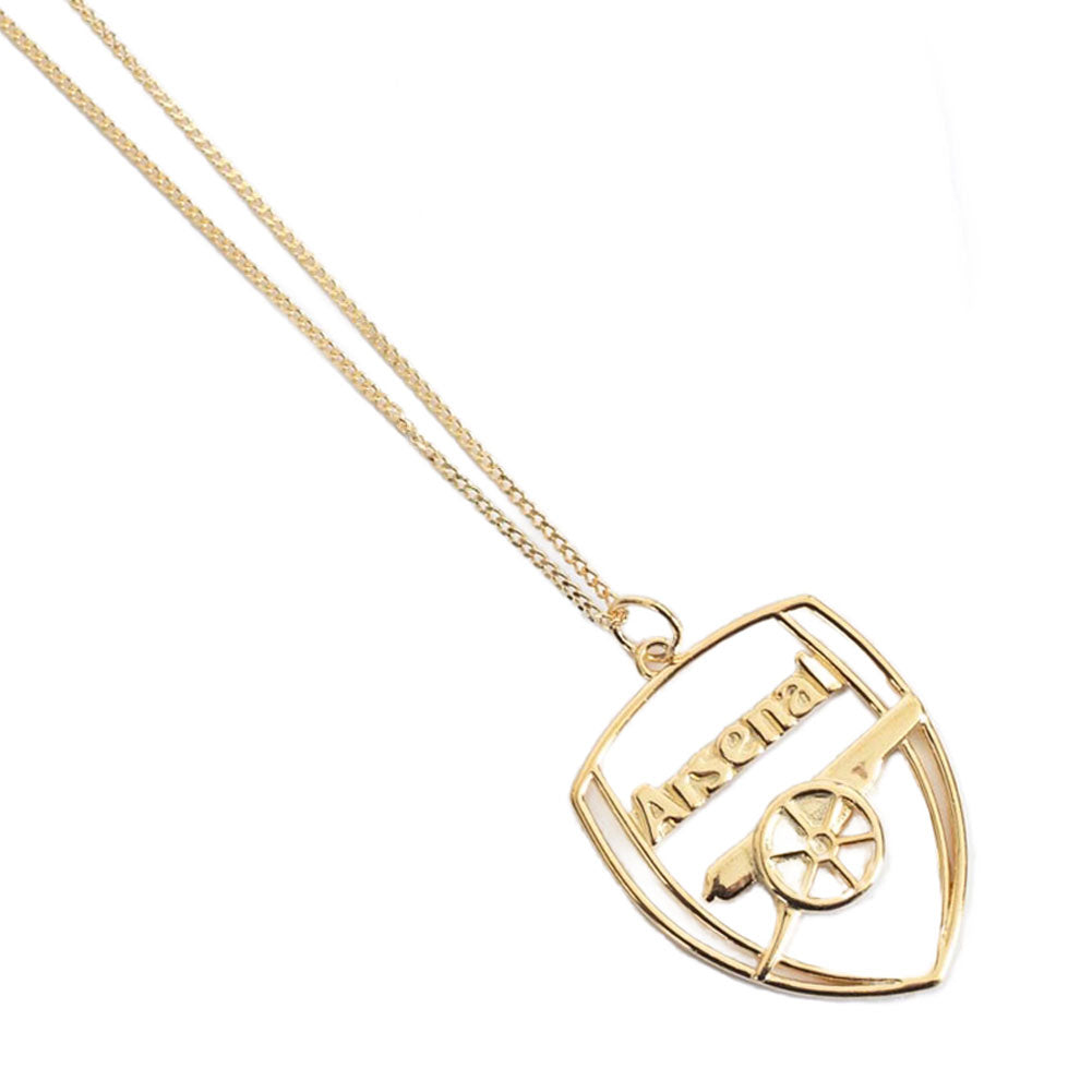 Arsenal FC 18ct Gold Plated on Silver Crest Pendant & Chain LKT Sport Football>Premier League>Arsenal FC