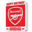 Arsenal FC 3D Lenticular Birthday Card LKT Sport Vibrant 3D birthday card with stadium artworkFeatures a moving Arsenal crest to stadium imageFeatures a lenticular Arsenal crestMessage inside reads 'Hope you have a brilliant time'Official licensed product
