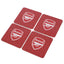 Arsenal FC 4pk Cork Coaster LKT Sport Pack of 4 cork coasters with a high quality printFeaturing a red background with a white Arsenal crest in the middle of each coasterOfficial licensed productApprox 10cm in diameter Coasters