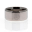 Arsenal FC Band Ring Small LKT Sport Classic stainless steel band ring with a bevelled edge Chrome finish and engraved with the Arsenal crest Official licensed product Internal diameter approx 19mm Ring size R Presented in a gift box Rings