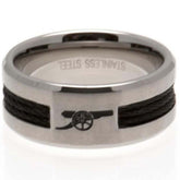 Arsenal FC Black Inlay Ring Small LKT Sport Football>Premier League>Arsenal FC Rings