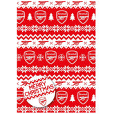 Arsenal FC Christmas Gift Wrap LKT Sport Vibrant, colourful gift wrap sheets with tags2 sheets of Christmas wrap featuring multiple Arsenal crestsComplete with 2 gift tags featuring the Arsenal crestOfficial licensed productApprox 70cm x 50cm Wrapping Pap