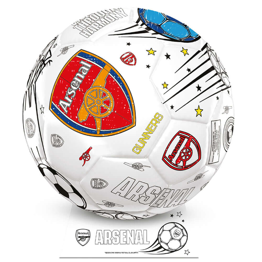 Arsenal FC 'Colour In' Mini Football Set LKT Sport Football>Premier League>Arsenal FC American Football Toys
