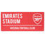 Arsenal FC Colour Street Sign LKT Sport Gloss finish design stamped metal wall signEmirates Stadium road sign, the home of Arsenal FC on a red backgroundReady to hang on the wall with four small holes for fixingOfficial licensed productApprox 40cm x 18cm