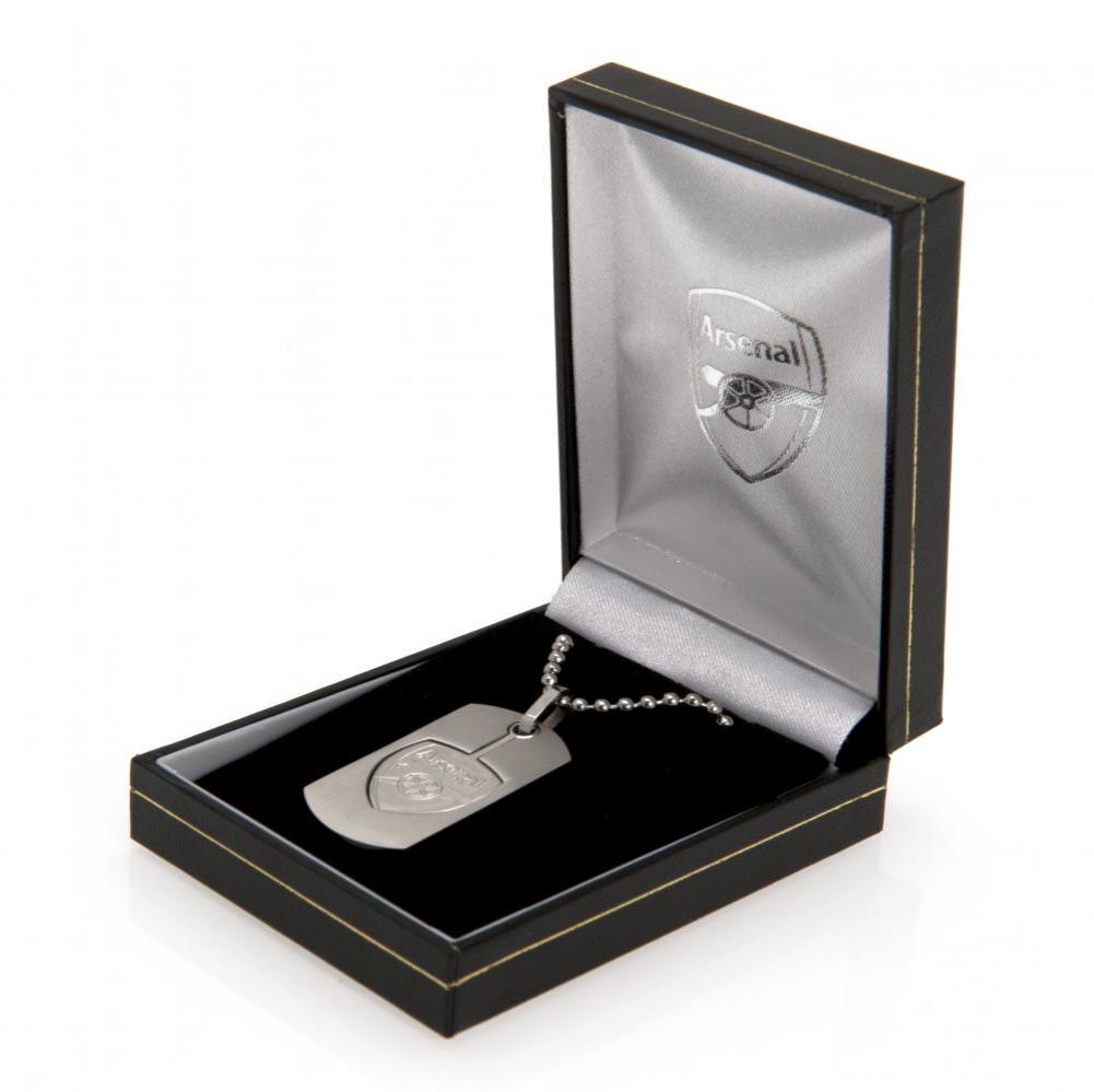 Arsenal FC Cut Out Crest Dog Tag & Chain LKT Sport Football>Premier League>Arsenal FC Necklaces