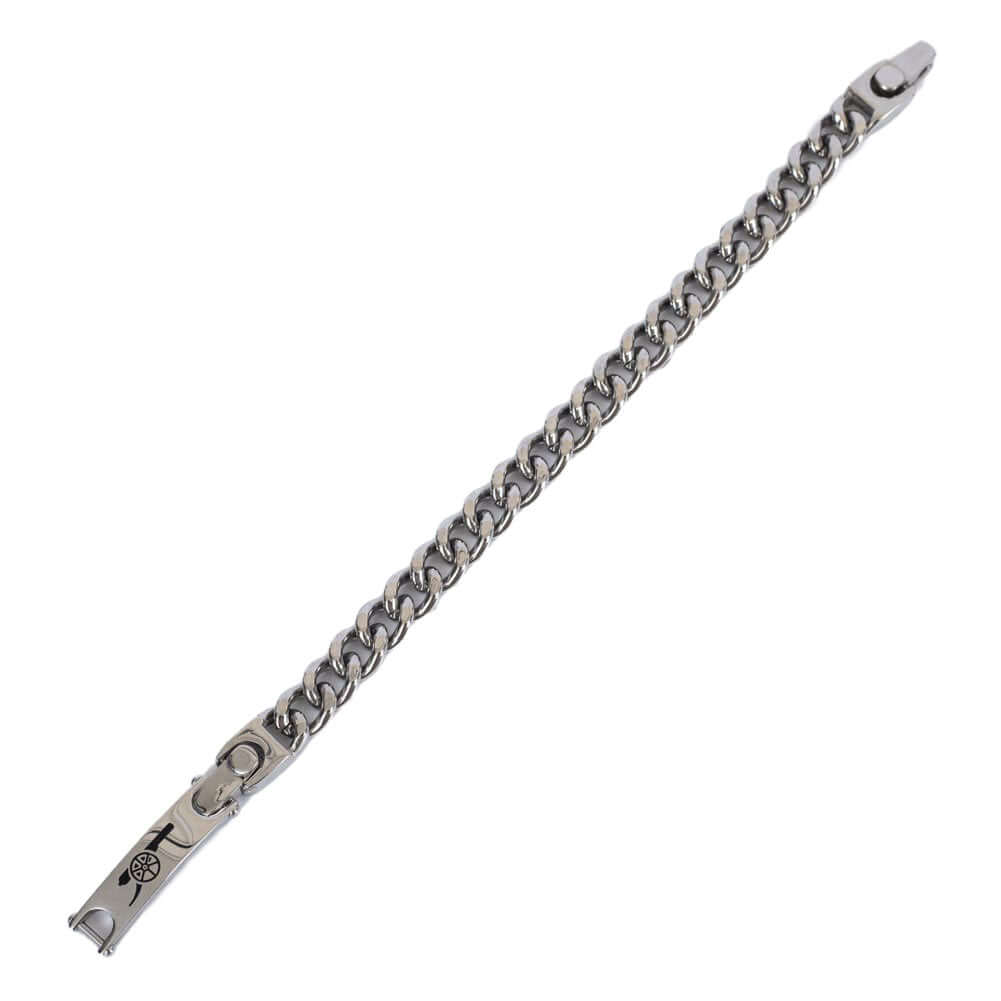 Arsenal FC Detachable Bracelet LKT Sport Classic stainless steel rope link bracelet with detachable central plateFeaturing a unique design whereby the central plate can be removed and attached to other jewellery, making the bracelet shorter in lengthCentr