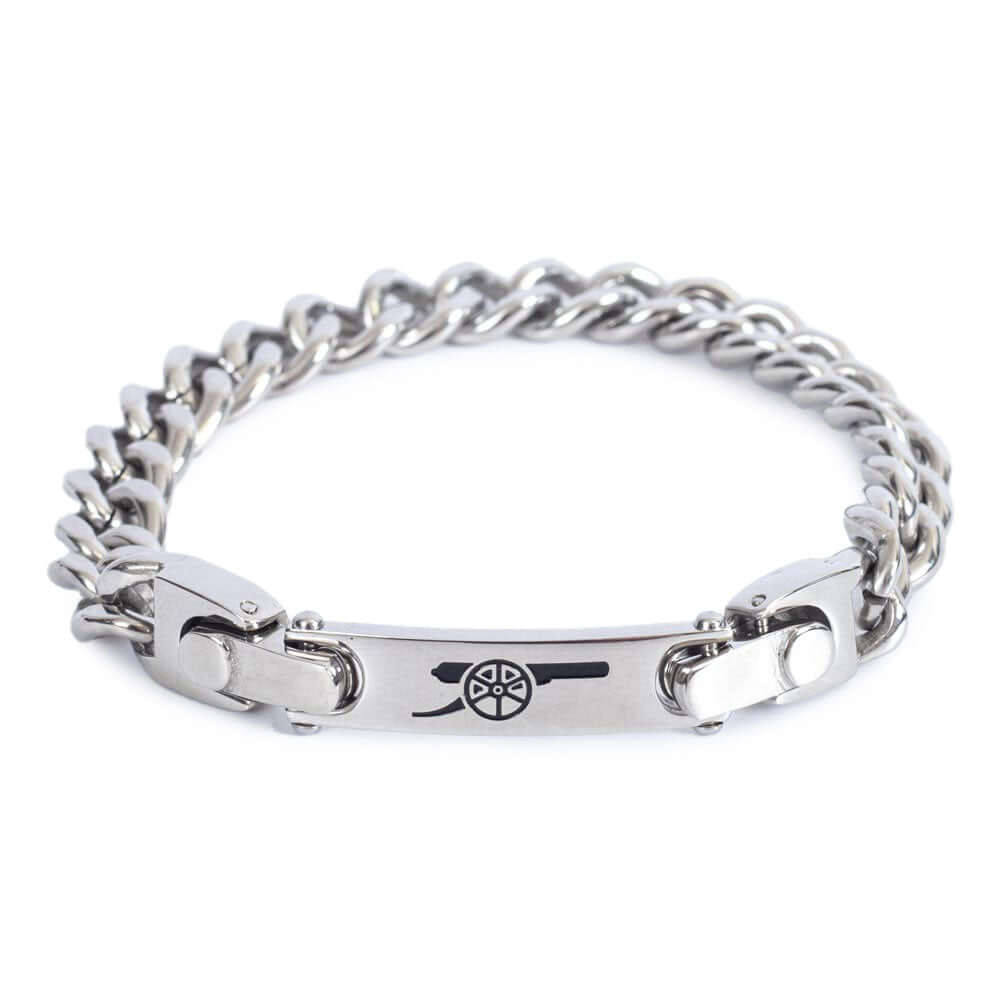 Arsenal FC Detachable Bracelet LKT Sport Classic stainless steel rope link bracelet with detachable central plateFeaturing a unique design whereby the central plate can be removed and attached to other jewellery, making the bracelet shorter in lengthCentr