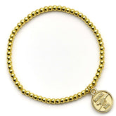 Arsenal FC Gold Finish Bead Bracelet LKT Sport Football>Premier League>Arsenal FC Bracelets