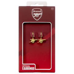 Arsenal FC Gold Finish Cannon Hoop Earrings LKT Sport Football>Premier League>Arsenal FC Earrings