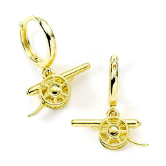 Arsenal FC Gold Finish Cannon Hoop Earrings LKT Sport Football>Premier League>Arsenal FC Earrings