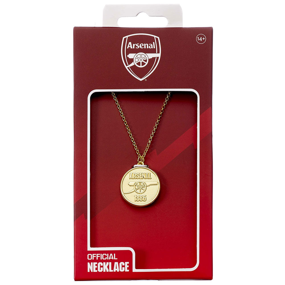 Arsenal FC Gold Finish Crest Necklace LKT Sport Football>Premier League>Arsenal FC Necklaces