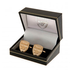 Arsenal FC Gold Plated Cufflinks LKT Sport Gold Plated crest shaped cufflinksFeaturing a highly detailed formed Arsenal crestOn a bullet back fixingOfficial licensed productApprox 22mm x 19mm Cufflinks