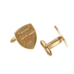 Arsenal FC Gold Plated Cufflinks LKT Sport Gold Plated crest shaped cufflinksFeaturing a highly detailed formed Arsenal crestOn a bullet back fixingOfficial licensed productApprox 22mm x 19mm Cufflinks