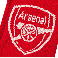 Arsenal FC Gold Premier League Champions Scarf LKT Sport Red and white jacquard knit scarf with gold fringeWith Champions 25/26 text in white and goldBoth sides feature a large Arsenal club crest and Premier League trophy at each endOfficial licensed prod