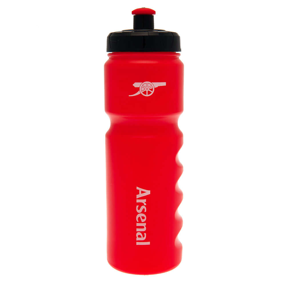 Arsenal FC Plastic Drinks Bottle LKT Sport Easy grip lightweight drinks bottleRed stripe design bottle with the Arsenal crest in whiteFeatures 'Gunners' text in whiteWith a screw top lid and push-pull drinking spoutOfficial licensed productApprox 750ml (2