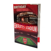 Arsenal FC Pop-Up Birthday Card LKT Sport Club colours gloss finish birthday card with stadium graphic Features a street plan and 3D pop-up stadium inside Official licensed product Approx 22cm x 15cm With a plain white envelope Greeting Cards