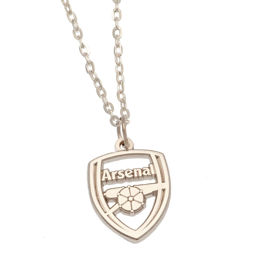 Arsenal FC Silver Plated Boxed Pendant CR LKT Sport Silver plated pendant and necklaceFeaturing an Arsenal crest pendant on a chain necklaceWith a lobster claspOfficial licensed productNecklace approx 50cm (20 inches)Pendant approx 20mm x 17mm Pendants