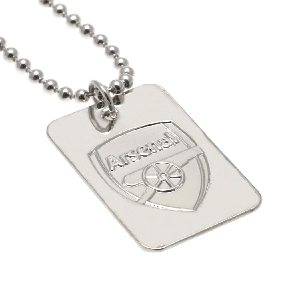 Arsenal FC Silver Plated Dog Tag & Chain LKT Sport Football>Premier League>Arsenal FC Necklaces