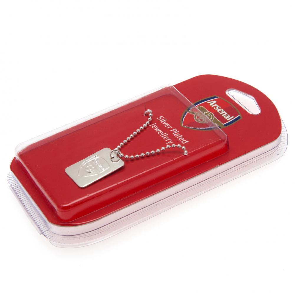 Arsenal FC Silver Plated Dog Tag & Chain LKT Sport Football>Premier League>Arsenal FC Necklaces