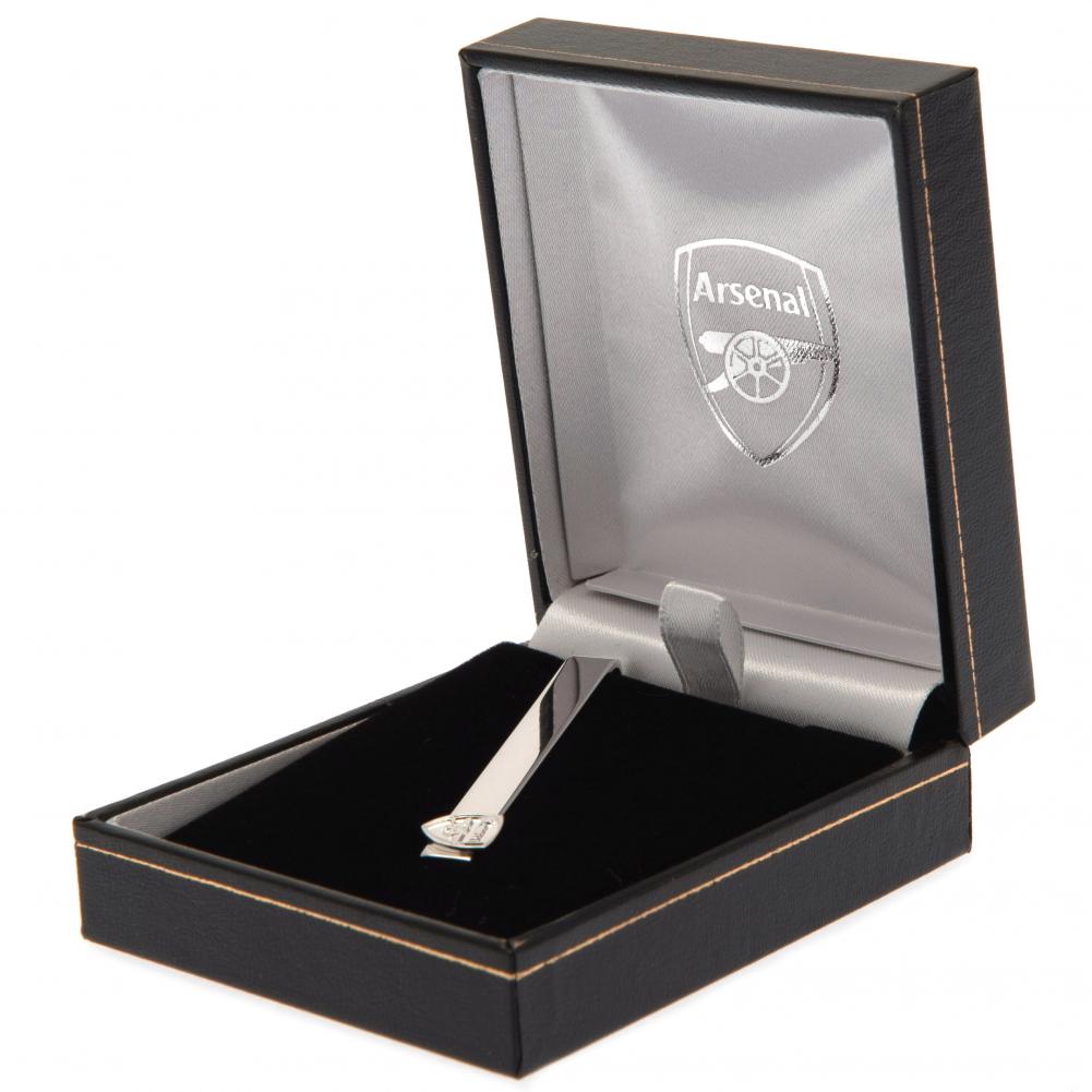 Arsenal FC Silver Plated Tie Slide LKT Sport Football>Premier League>Arsenal FC Tie Clips