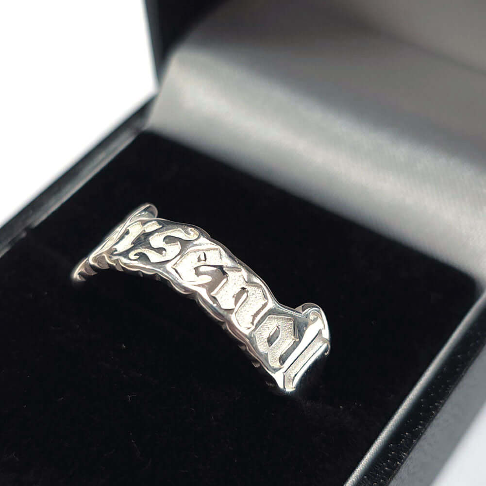 Arsenal FC Sterling Silver Text Ring - R LKT Sport Football>Premier League>Arsenal FC Rings