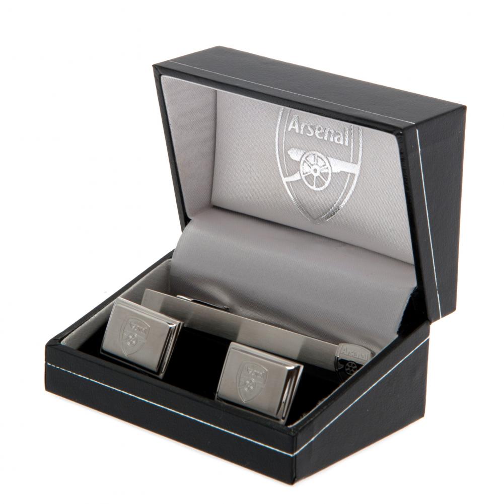 Arsenal FC Tie Slide & Cufflink Set LKT Sport Football>Premier League>Arsenal FC Cufflinks