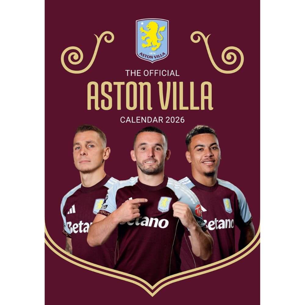 Aston Villa FC A3 Calendar 2026 LKT Sport Football>Premier League>Aston Villa FC Wall Calendars