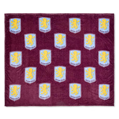 Aston Villa FC Multi Crest Fleece Blanket LKT Sport Vibrant claret soft and warm fleece blanketFeatures multiple Villa crests100% polyester machine washableOfficial licensed productApprox 150cm x 120cm Throw Blankets