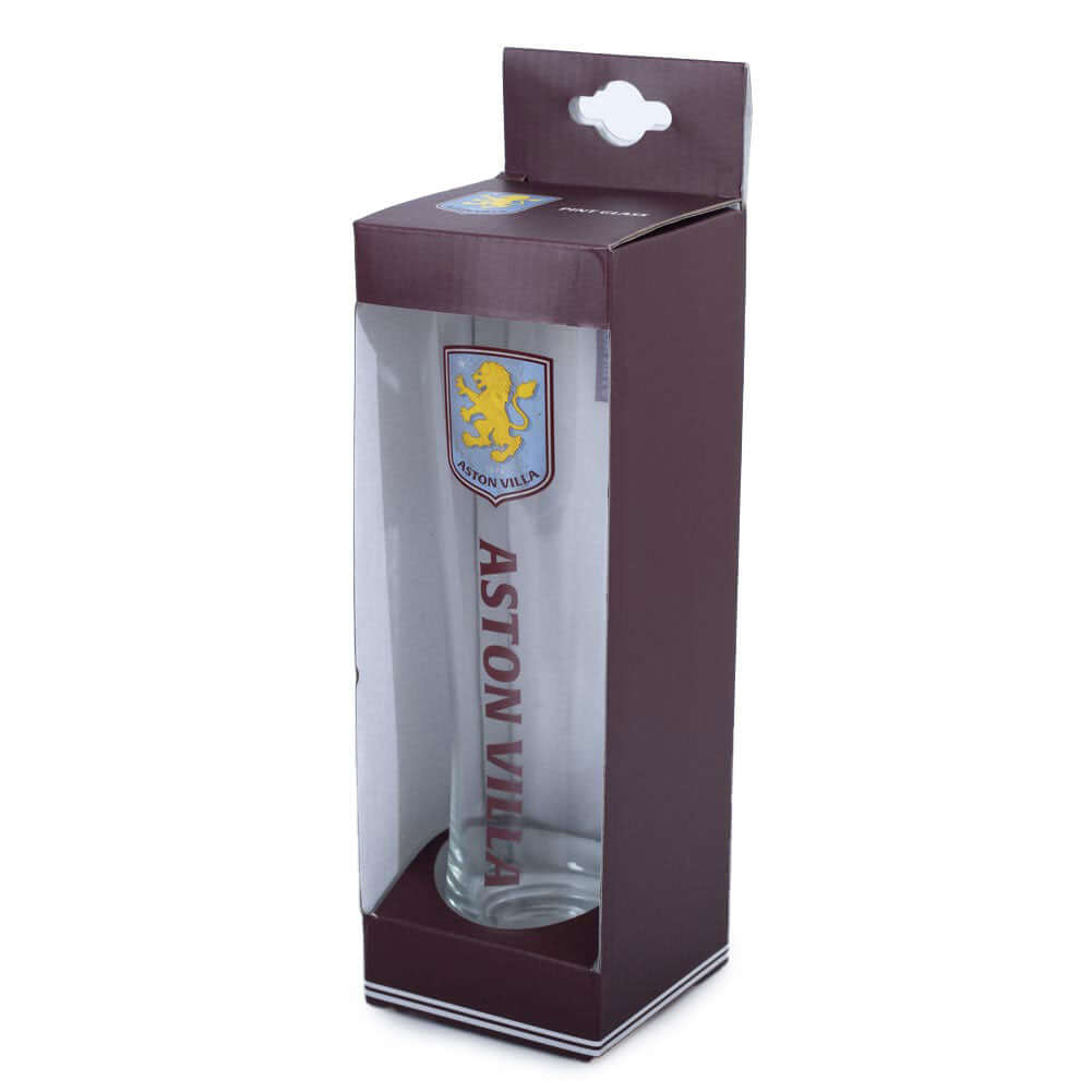 Aston Villa FC Tall Beer Glass LKT Sport Football>Premier League>Aston Villa FC Beer Glasses