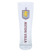Aston Villa FC Tall Beer Glass LKT Sport Tall slim pilsner style pint glassFeatures a full colour Aston Villa FC club crestBlue Aston Villa text on a small claret block detail on reverseOfficial licensed productApprox 570ml (1 pint)Approx 24cm tall, 7cm i