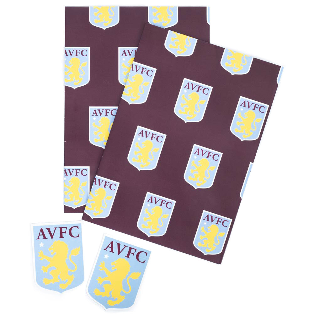 Aston Villa FC Text Gift Wrap LKT Sport Football>Premier League>Aston Villa FC Gift Wrapping