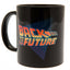 Back To The Future Mug LKT Sport Ceramic everyday coffee mugFeaturing the logo and famous quote 'Roads? Where we're going we don't need roads' on a black mugGlazed kiln fired finish with black handleOfficial licensed productApprox 315ml (11oz)Approx 9cm t