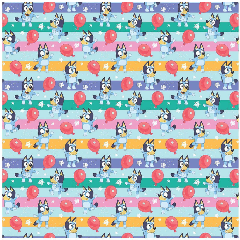 Bluey Balloon Gift Wrap LKT Sport Entertainment>TV Series>Bluey Wrapping Paper