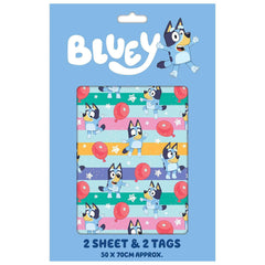 Bluey Balloon Gift Wrap LKT Sport Entertainment>TV Series>Bluey Wrapping Paper