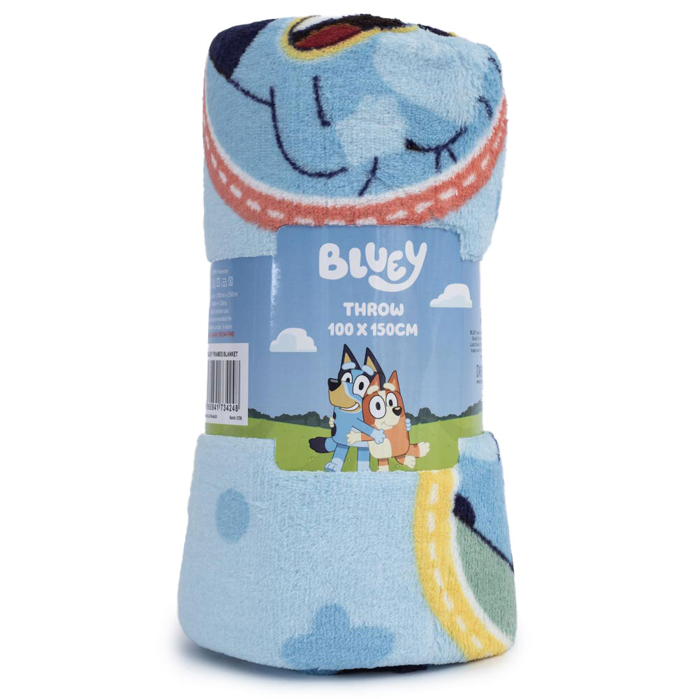 Bluey Frames Fleece Blanket LKT Sport Entertainment>TV Series>Bluey Throw Blankets