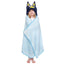 Bluey Kids Hooded Towel LKT Sport Soft to touch hooded poncho towelBaby blue hooded towel with Bluey's smiley face on the hood including cosy hand pockets80% Polyester, 20% PolyamideOfficial licensed productKidsApprox 132cm x 70cm Bath Towels