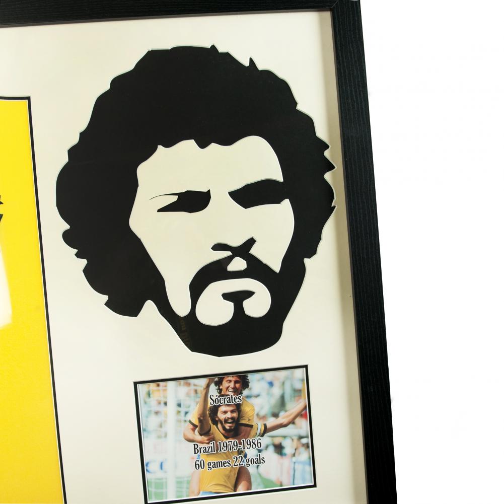 Brasil Socrates Signed Shirt Silhouette LKT Sport Football>International>Brasil Sports Collectibles