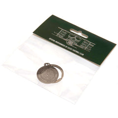 Celtic FC Antique Silver Crest Keyring LKT Sport Metal crest shaped keyring with chain and split ringDie stamped designMetal alloy with antique silver style finishOfficial licensed productApprox 30mm x 30mm Keychains