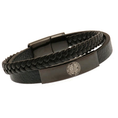 Celtic FC Black IP Leather Bracelet LKT Sport Football>European Leagues>Celtic FC Bracelets