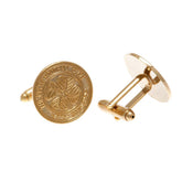 Celtic FC Gold Plated Cufflinks LKT Sport Gold Plated round cufflinks Featuring a highly detailed Celtic FC crest On a bullet back fixing Official licensed product Approx 20mm x 20mm Presented in a gift box Cufflinks
