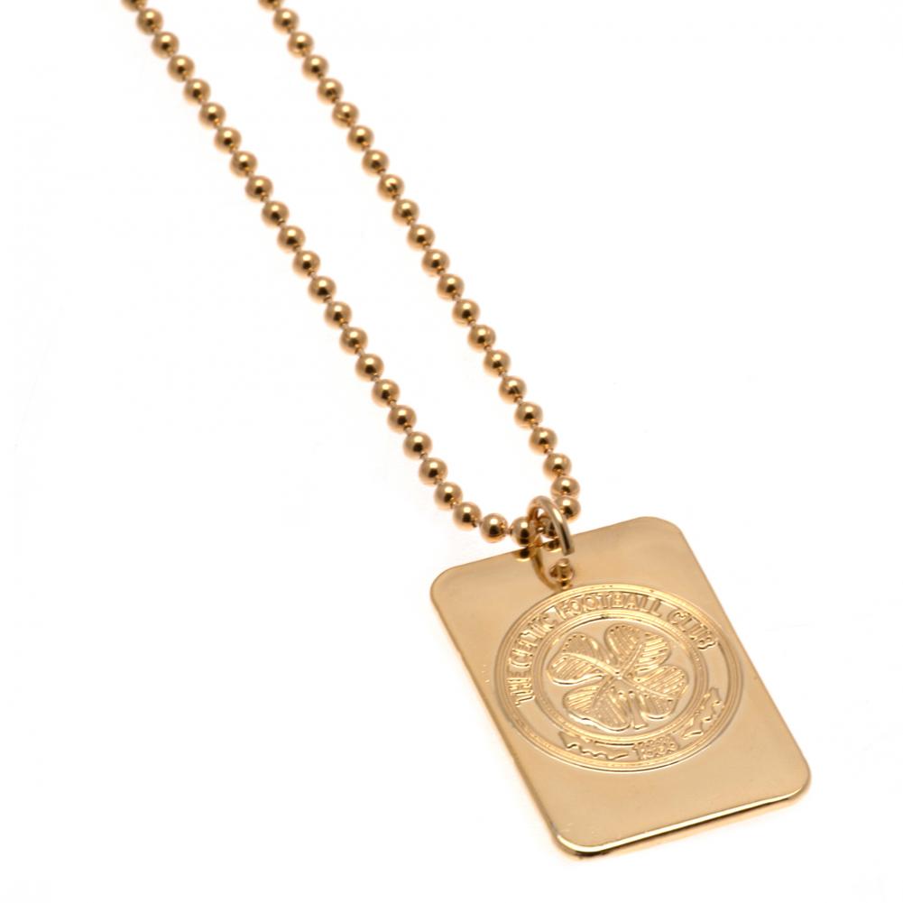 Celtic FC Gold Plated Dog Tag & Chain LKT Sport Football>European Leagues>Celtic FC Necklaces