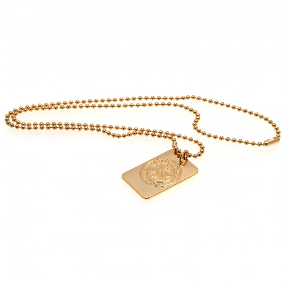 Celtic FC Gold Plated Dog Tag & Chain LKT Sport Football>European Leagues>Celtic FC Necklaces