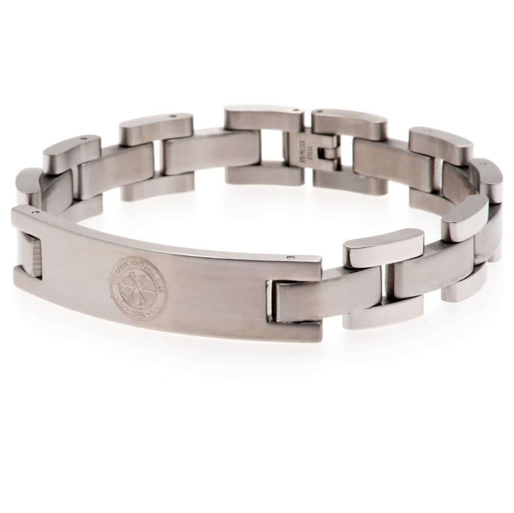 Celtic FC Stainless Steel Bracelet LKT Sport Classic design stainless steel link braceletFeaturing a club crest plateOfficial licensed productApprox 22cm x 1cm Bracelets