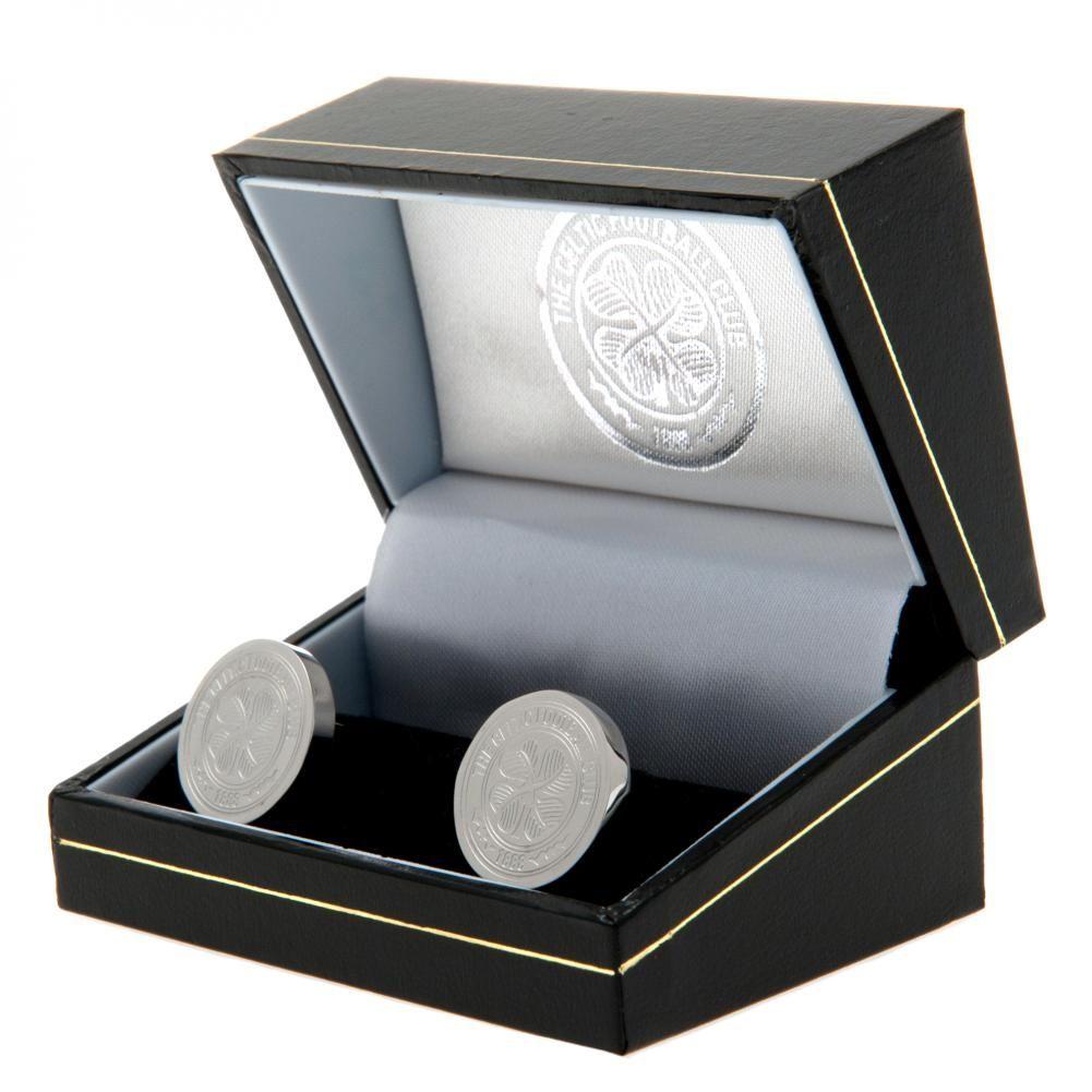 Celtic FC Stainless Steel Formed Cufflinks LKT Sport Football>European Leagues>Celtic FC Cufflinks