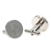 Celtic FC Stainless Steel Formed Cufflinks LKT Sport Stainless steel crest shaped cufflinks in a chrome finish Featuring a highly detailed formed Celtic crest On a bullet back fixing Official licensed product Approx 18mm x 18mm Presented in a gift box Cuf