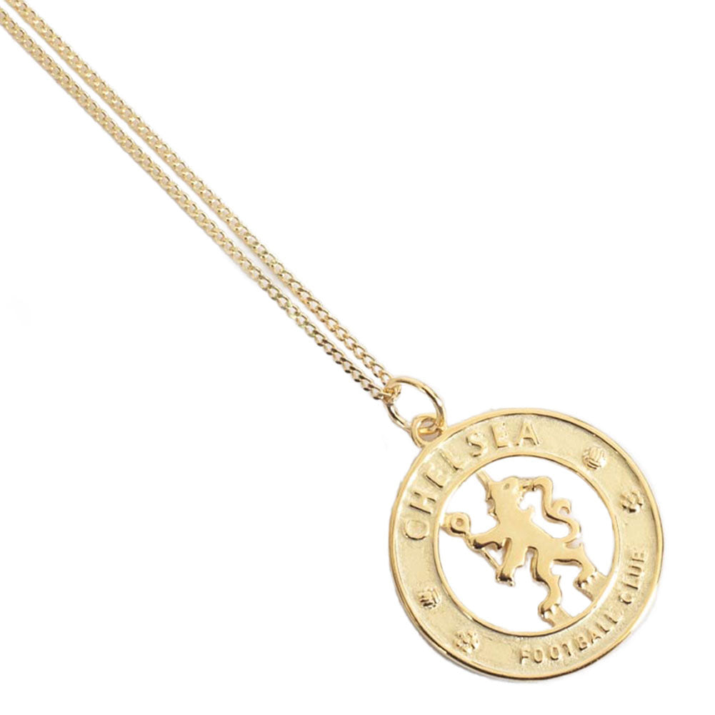 Chelsea FC 18ct Gold Plated on Silver Pendant & Chain LKT Sport Football>Premier League>Chelsea FC