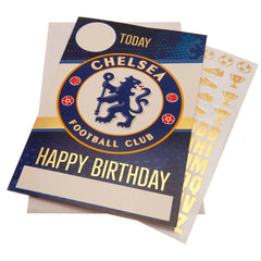 Chelsea FC Birthday Card With Stickers LKT Sport Football>Premier League>Chelsea FC Greeting Cards