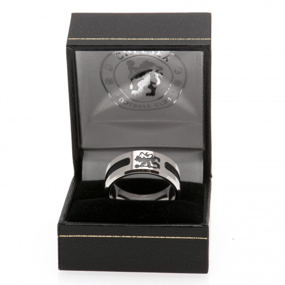Chelsea FC Black Inlay Ring Small LKT Sport Football>Premier League>Chelsea FC Rings